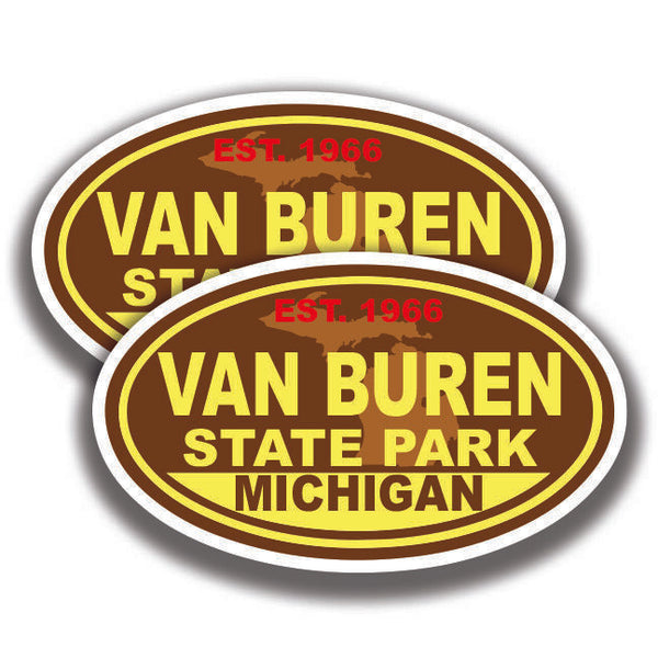 VAN BUREN STATE PARK DECAL Michigan 2 Stickers Bogo Car Window