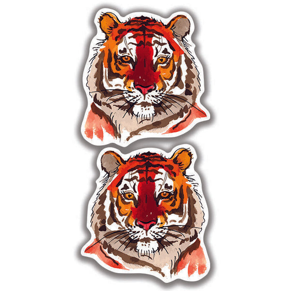 TIGER DECAL Big Cat 2 Stickers Bogo Car Window Truck Bumper 4x4