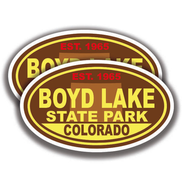 BOYD LAKE STATE PARK DECALs 2 Stickers Colorado Bogo Car Window