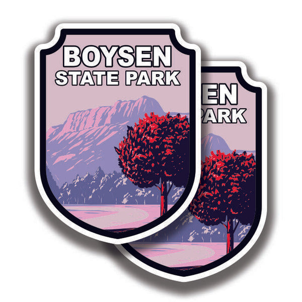 BOYSON STATE PARK DECAL 2 Stickers Wyoming Bogo For Window