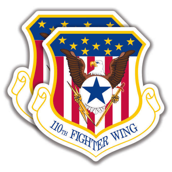 U.S. 110th FIGHTER WING DECAL 2 Stickers Air Force Bogo