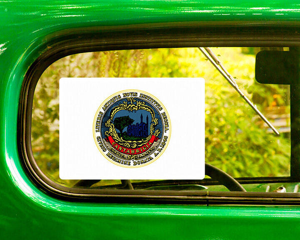 CAMBRIDGE MASSACHUSETTS FLAG DECAL 2 Stickers Bogo For Car Bumper