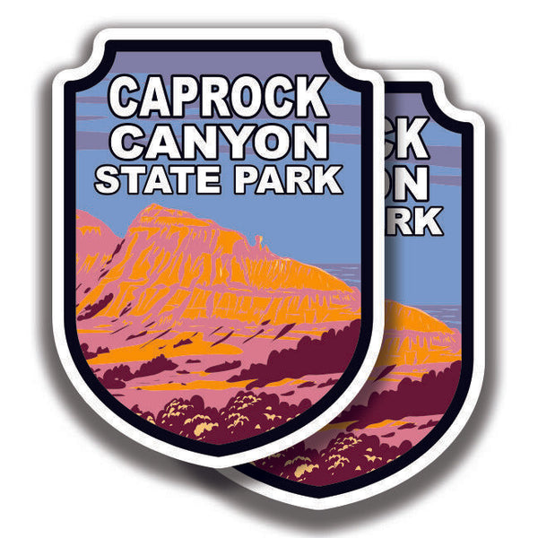 CAPROCK CANYON STATE PARK DECAL 2 Stickers Texas Bogo For Car Truck Window