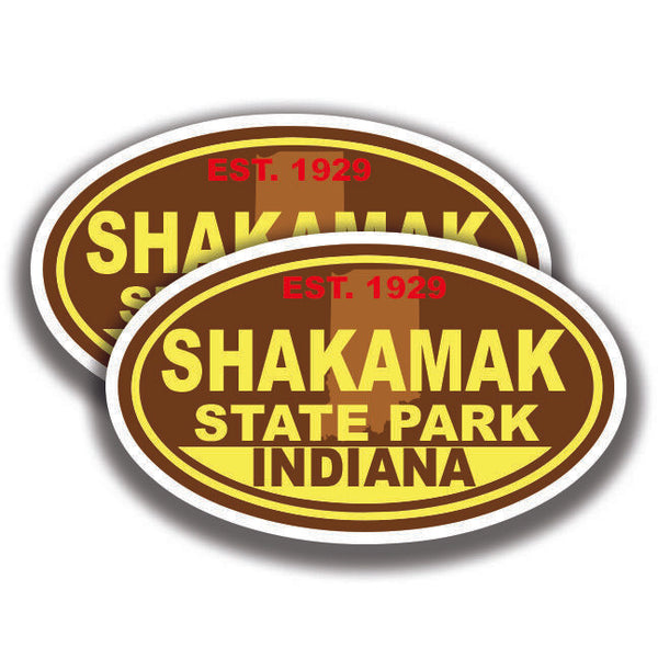 SHAKAMAK STATE PARK DECAL 2 Stickers Indiana Bogo Car Window