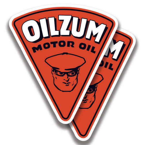OILZUM MOTOR OIL DECAL 2 Stickers Bogo Car Bumper Truck