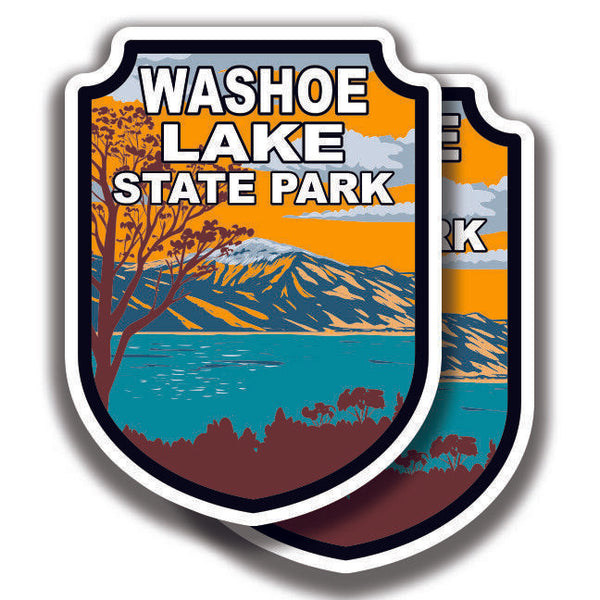 WASHOE LAKE STATE PARK DECAL 2 Stickers Nevada Bogo For Car Truck Window