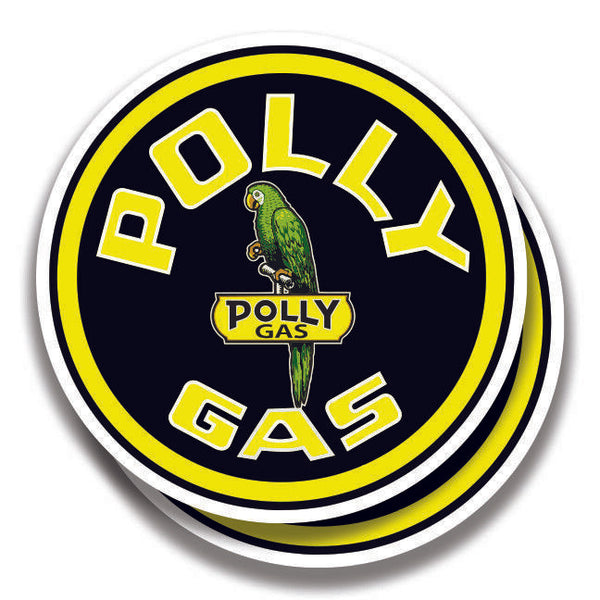 POLLY GAS DECAL Vintage Style 2 Stickers Bogo Car Window Bumper Truck