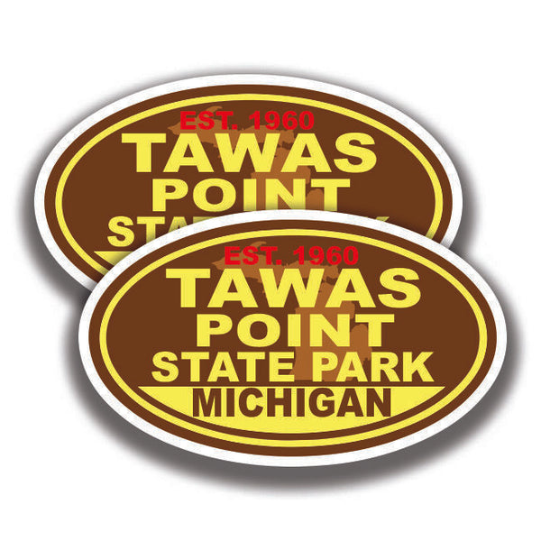 TAWAS POINT STATE PARK DECAL Michigan 2 Stickers Bogo Car Window