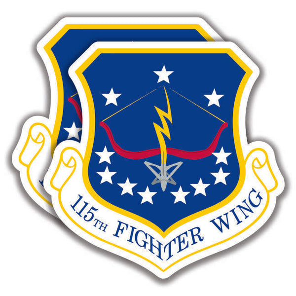 U.S. 115th FIGHTER WING DECAL 2 Stickers Air Force Bogo