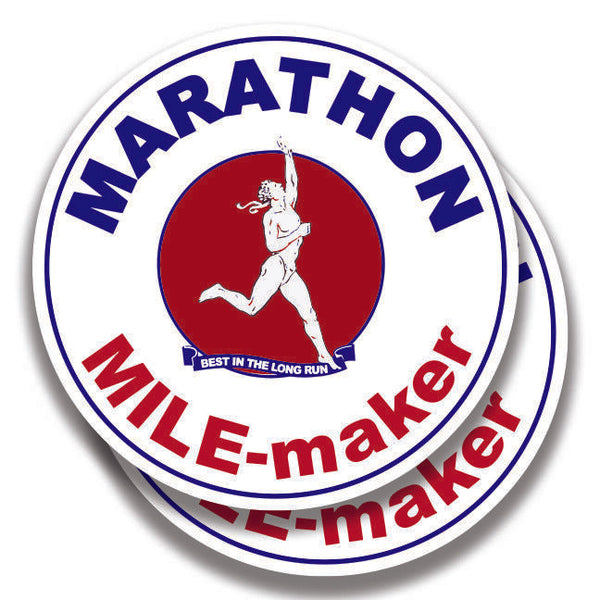 MARATHON GASOLINE DECAL Vintage Style 2 Stickers Bogo Car Window Bumper Truck