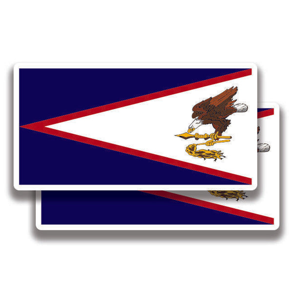 SAMOA FLAG DECAL 2 Stickers Bogo For Car Bumper Truck
