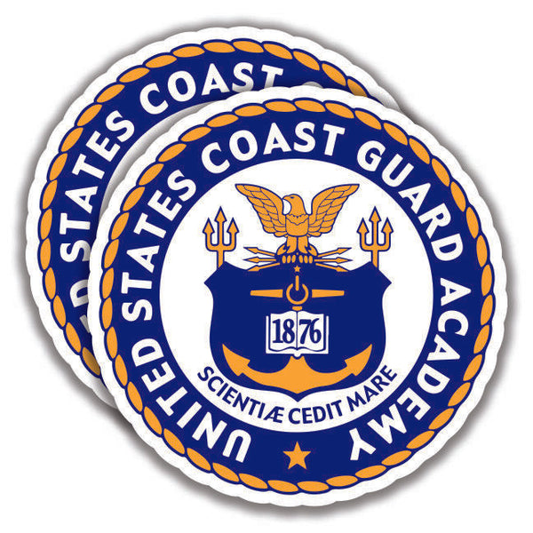 U.S. COAST GUARD ACADEMY DECALs 2 Stickers Bogo