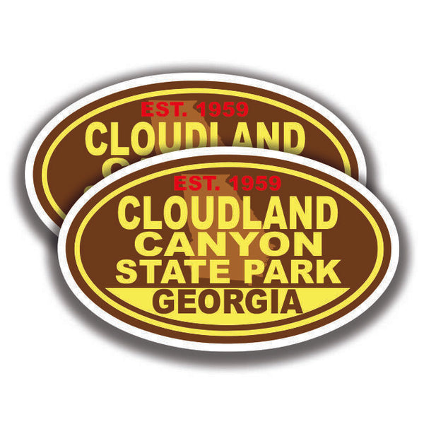 CLOUDLAND CANYON STATE PARK DECALs 2 Stickers Georgia Bogo Car Window
