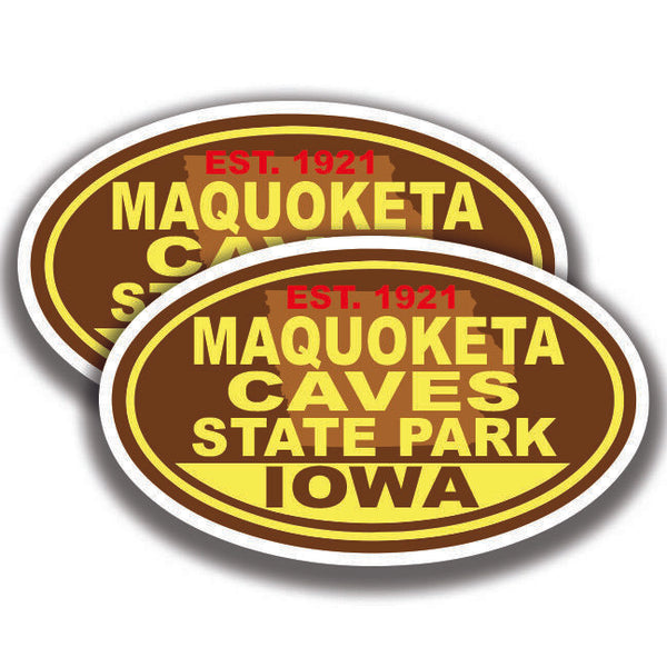 MAQUOKETA CAVES STATE PARK DECAL 2 Stickers Iowa Bogo Car Window