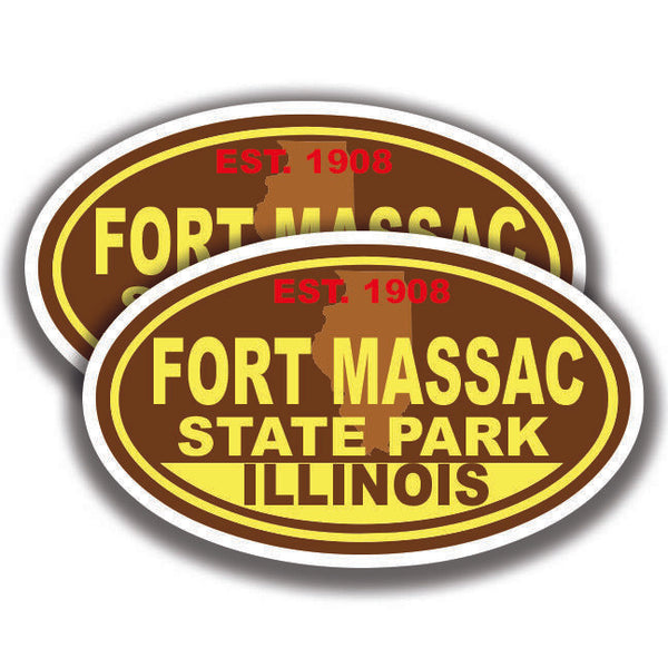 FORT MASSAC STATE PARK DECAL 2 Stickers Illinois Bogo Car Window