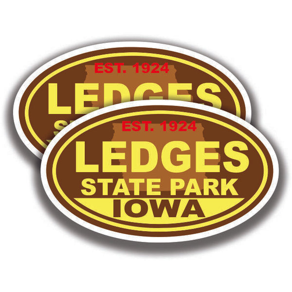 LEDGES STATE PARK DECAL 2 Stickers Iowa Bogo Car Window