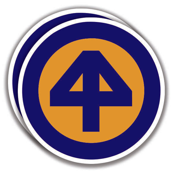 44th INFANTRY DIVISION DECALs U.S. Army 2 Stickers Bogo Military