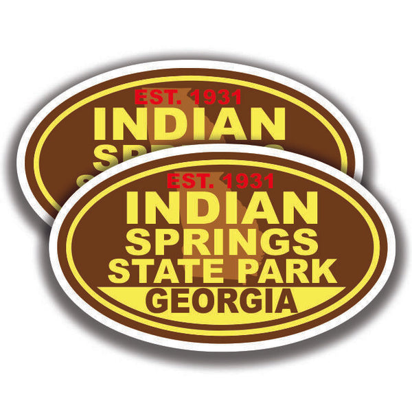 INDIAN SPRINGS STATE PARK DECALs 2 Stickers Georgia Bogo Car Window