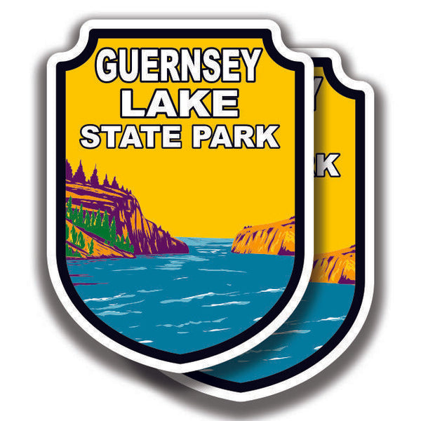GUERNSEY LAKE STATE PARK DECAL 2 Stickers Wyoming Bogo For Car Truck Window