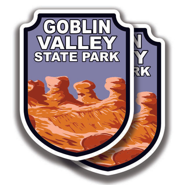 GOBLIN VALLEY STATE PARK DECAL 2 Stickers Utah Bogo For Car Truck Window