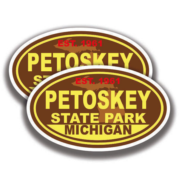 PETOSKEY STATE PARK DECAL Michigan 2 Stickers Bogo Car Window