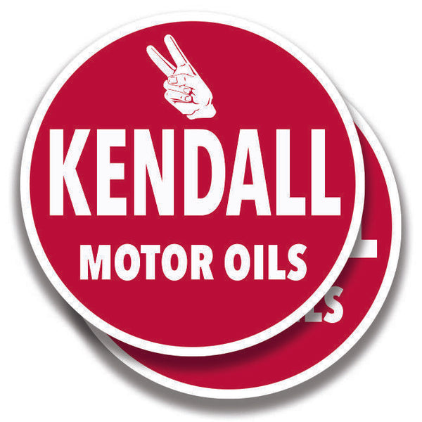 KENDALL MOTOR OIL DECAL Vintage Style 2 Stickers Bogo Car Window Bumper
