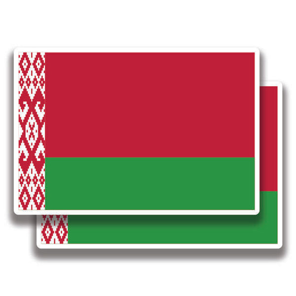 BELARUS NATIONAL FLAG DECAL 2 Stickers Bogo For Car Bumper Truck 4x4 2 For 1