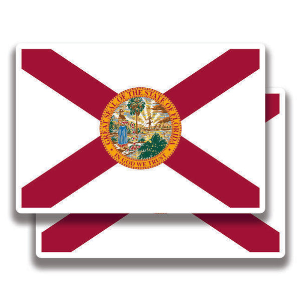 FLORIDA STATE FLAG DECAL 2 Stickers Bogo For Car Bumper Truck 4x4 2 For 1