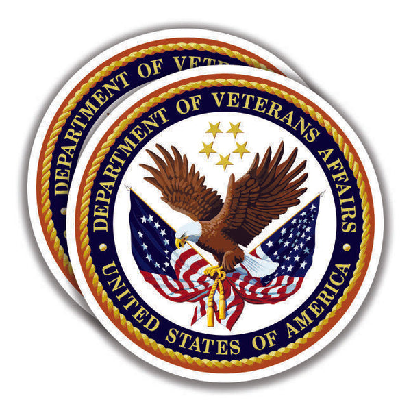 U.S. DEPARTMENT OF VETERANS AFFAIRS DECAL 2 Stickers Bogo Car Bumper Window