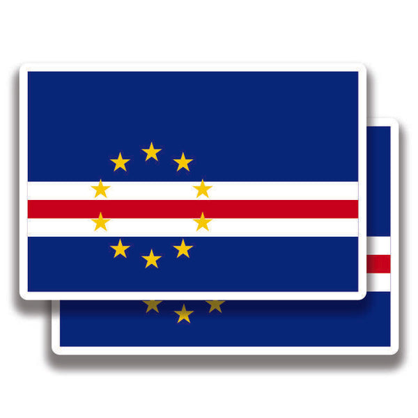 CABO VERDE FLAG DECAL 2 Stickers Bogo For Car Bumper Truck 4x4 2 For 1