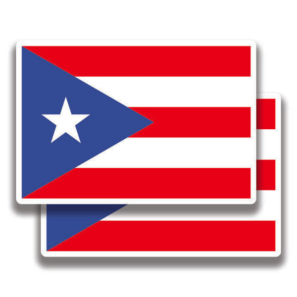 PUERTO RICO FLAG DECAL 2 Stickers Bogo For Car Bumper 4x4