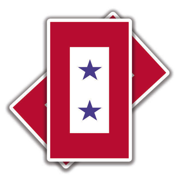 2 BLUE STARS STAR SERVICE FLAG DECAL 2 Stickers Bogo U.S. Military