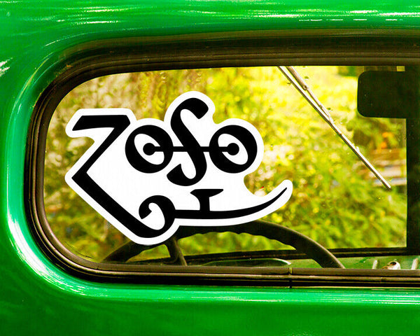 LED ZEPPELIN DECAL 2 Stickers Bogo For Car Window
