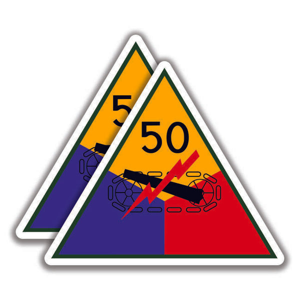 2 U.S. 50th ARMORED DIVISION DECALs Army Stickers Bogo