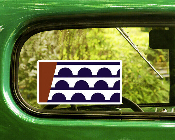 DES MOINES IOWA FLAG DECAL 2 Stickers Bogo For Car Bumper
