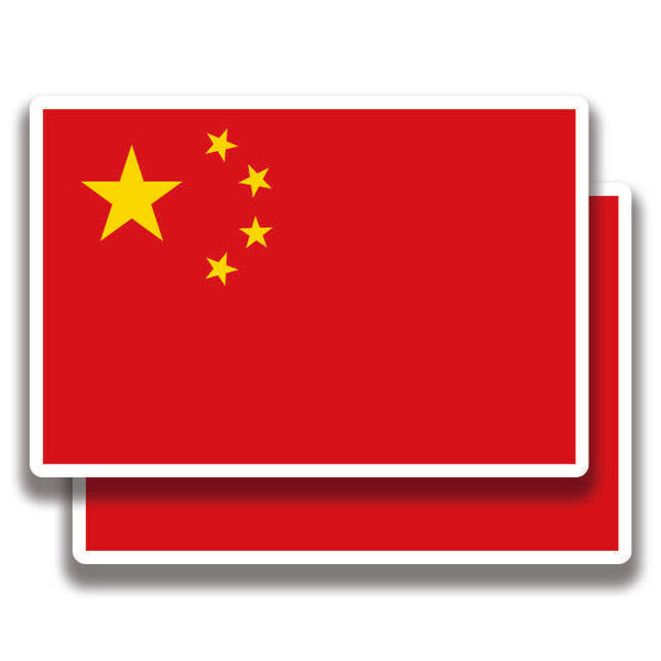 China Flag Decal 2 Stickers Bogo For Car Bumper 4x4