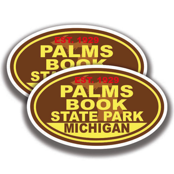 PALMS BOOK STATE PARK DECAL Michigan 2 Stickers Bogo Car Window