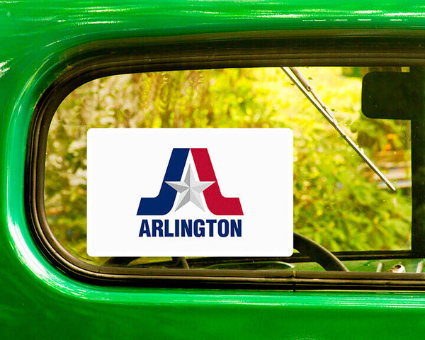 ARLINGTON TEXAS FLAG DECALs 2 Stickers Bogo For Car Window Bumper