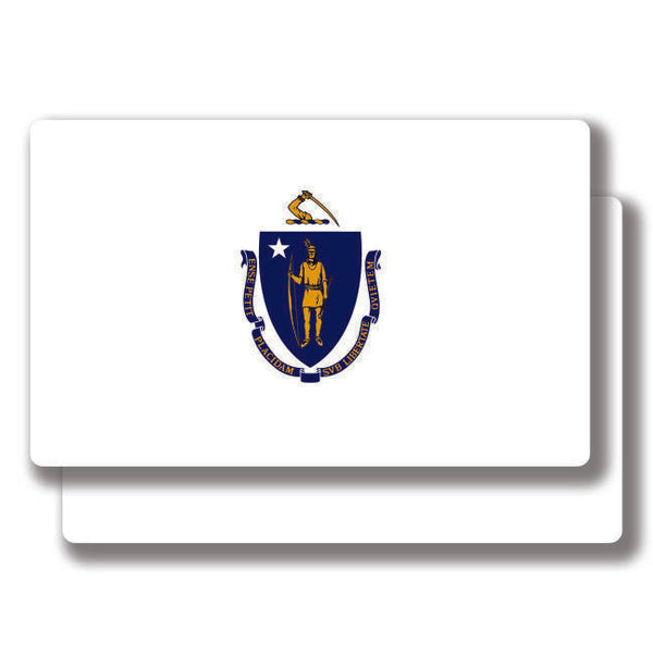 Massachusetts Flag Stickers 2 Decals Bogo For Car Bumper Truck