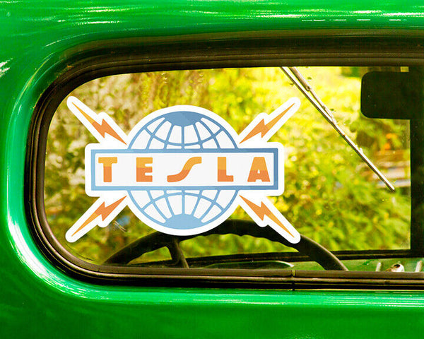 TESLA BAND DECAL 2 Stickers Bogo