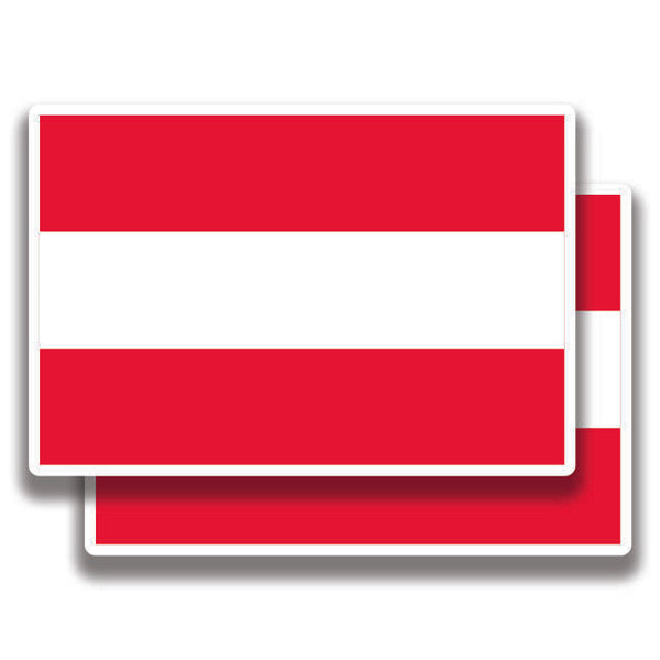 AUSTRIA FLAG DECAL 2 Stickers Bogo For Car Bumper Truck 4x4 2 For 1