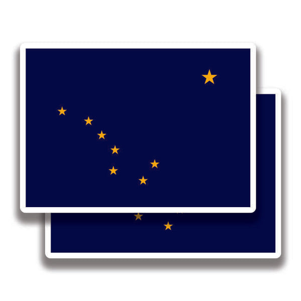 Alaska State Flag Stickers 2 Decals Bogo For Car Bumper Truck Window