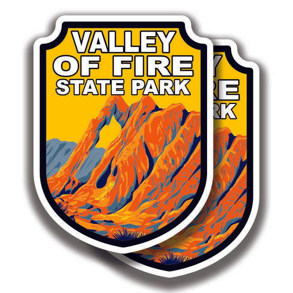 VALLEY OF FIRE STATE PARK DECAL 2 Stickers Nevada Bogo For Car Truck Window