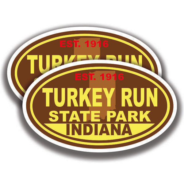 TURKEY RUN STATE PARK DECAL 2 Stickers Indiana Bogo Car Window