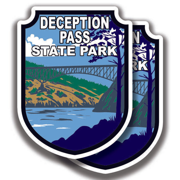 DECEPTION PASS STATE PARK DECAL 2 Stickers Washington Bogo For Car Truck Window