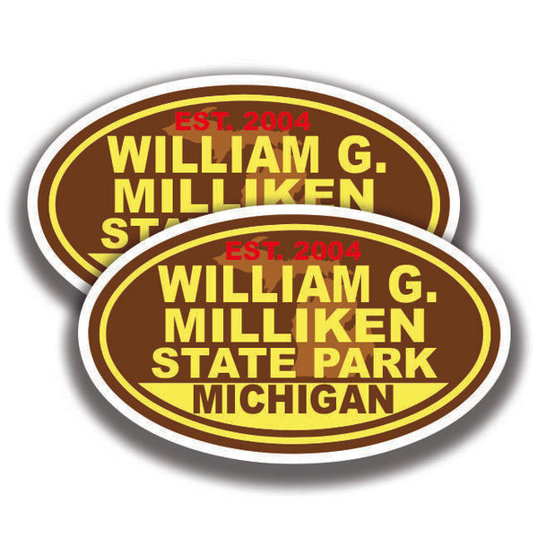 WILLIAM G MILLIKEN STATE PARK DECAL Michigan 2 Stickers Bogo Car Window