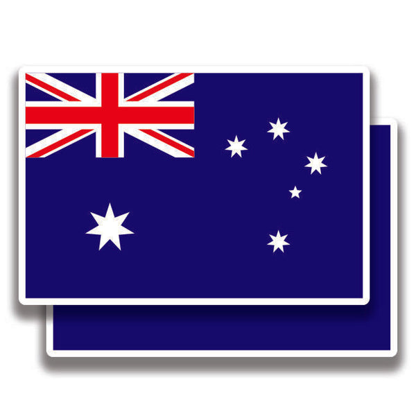 AUSTRALIA FLAG DECAL 2 Stickers Bogo For Car Bumper Truck 4x4 2 For 1