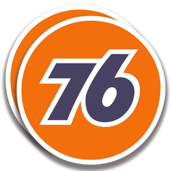 76 GAS MOTOR OIL DECAL Vintage 2 Stickers Bogo For Car Window Bumper Truck