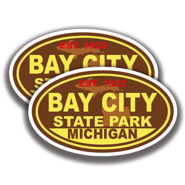 BAY CITY STATE PARK DECAL Michigan 2 Stickers Bogo Car Window