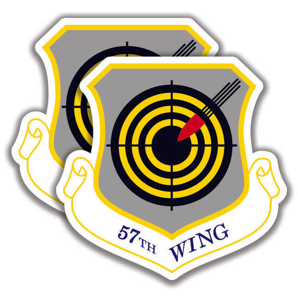57th WING DECAL 2 Stickers U.S. Air Force Bogo Military